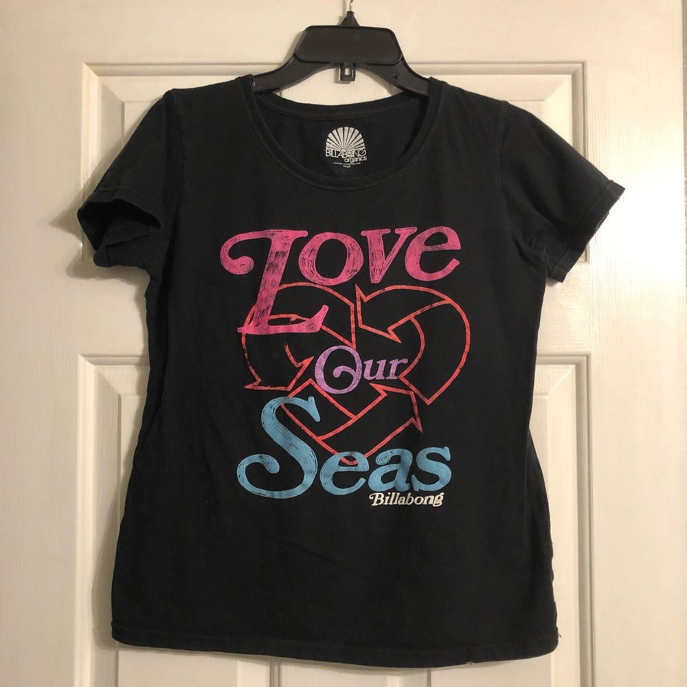 💞Billabong Love Our Seas Graphic Tee, Ladies Large!!
